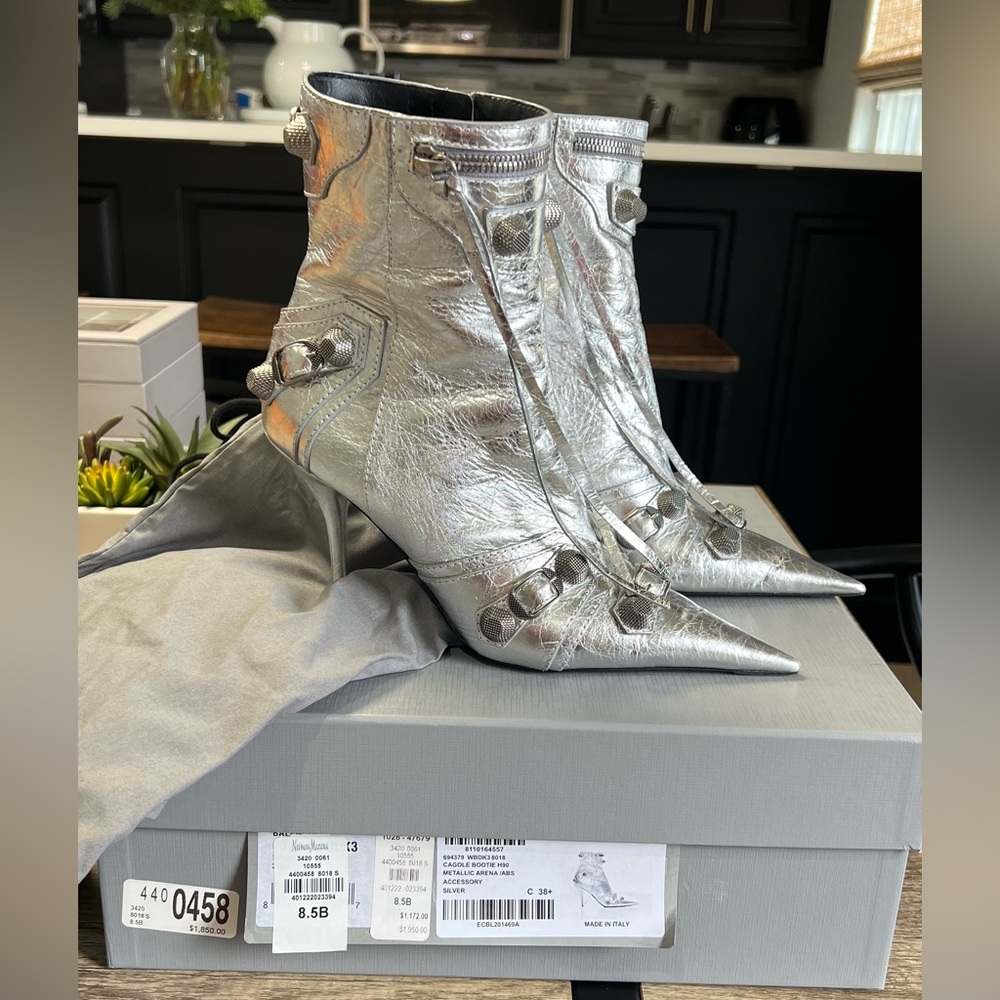 Balenciaga Cagole Bootie Metallic 38.5